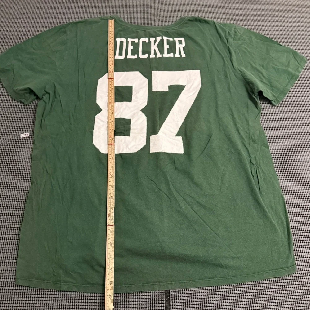 Nike New York Jets Eric Decker 87 T-Shirt Mens XXL Green Athletic Cut NFL Tee